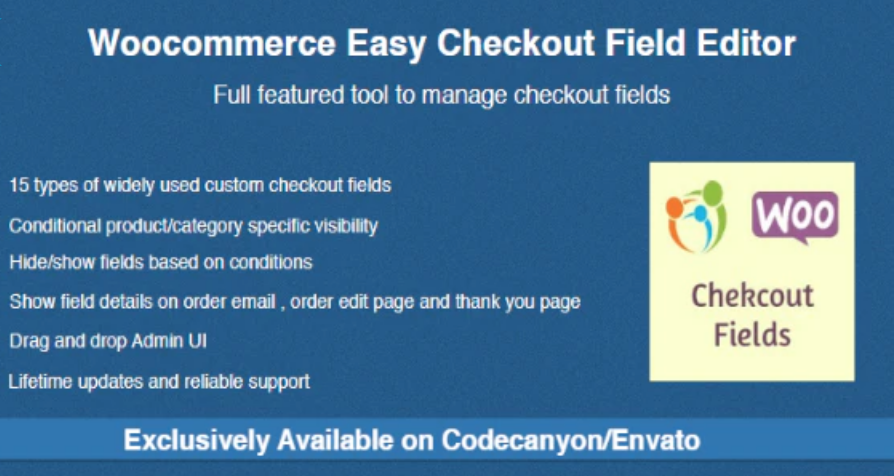 Plugin Checkout WooCommerce Terbaik - Editor Bidang Checkout Mudah