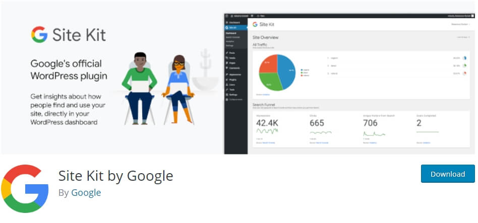 Google site kit WordPress - Предварительный просмотр комплекта сайта