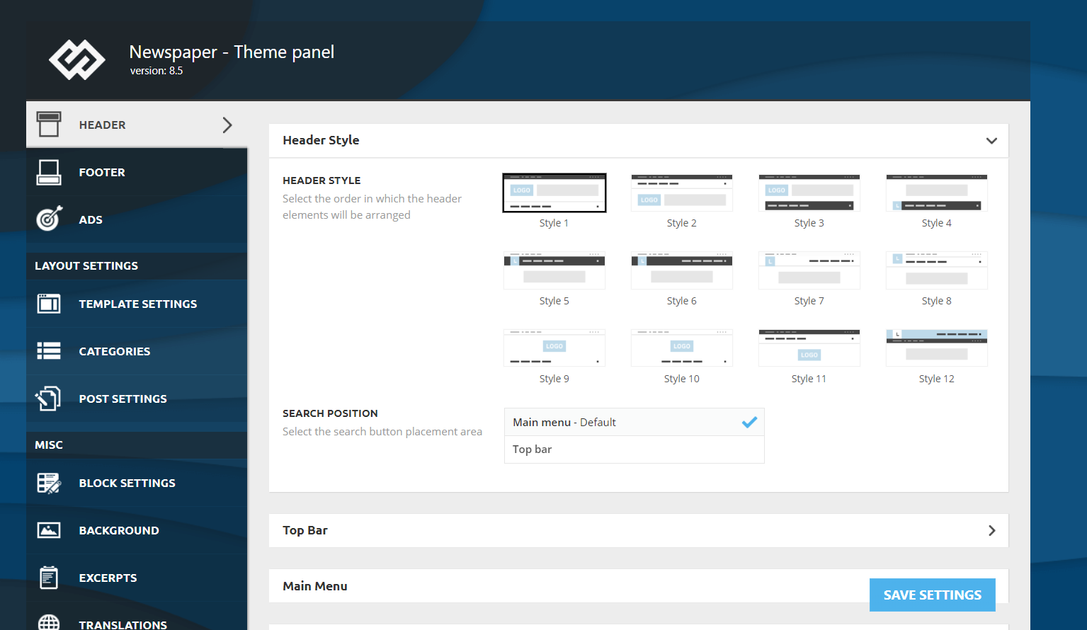วิธีแก้ไขส่วนหัวใน WordPress ด้วยธีมหนังสือพิมพ์