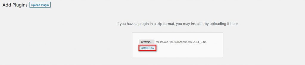 MailChimp woocommerce - 安装插件