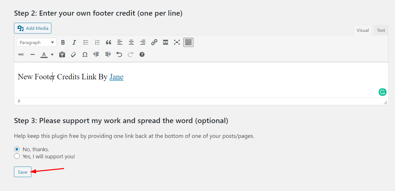 Editar rodapé do WordPress - Rodapé personalizado
