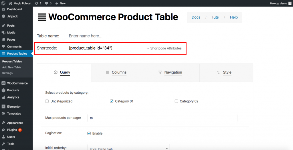 Настройте страницу магазина WooCommerce с помощью плагина и шорткодов