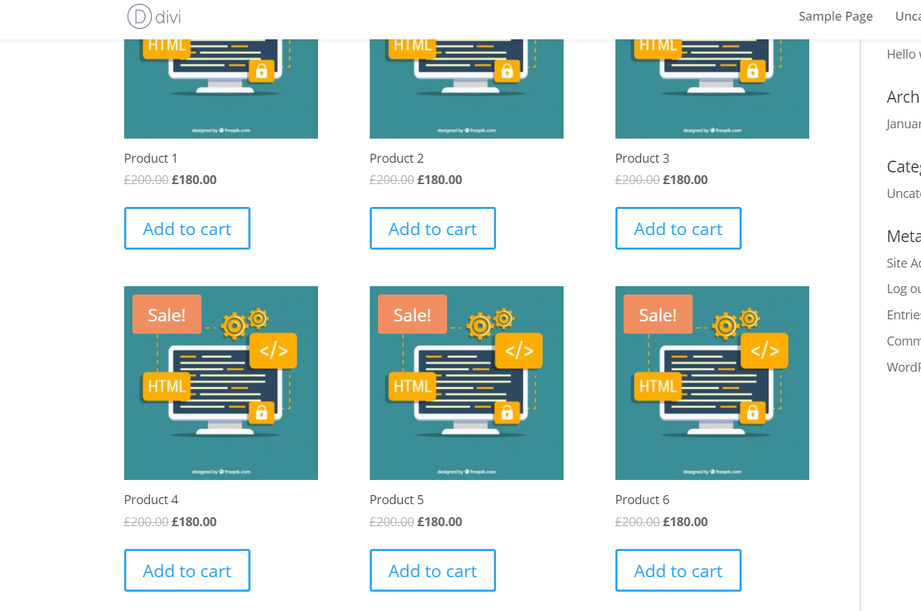 ปุ่มหยิบใส่ตะกร้าใน Divi ด้วย php