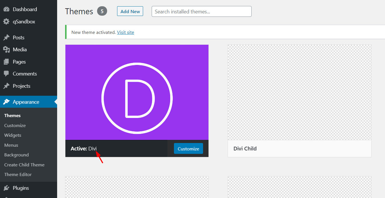 Correggi l'errore di timeout di Divi Builder - Controlla i conflitti del tema figlio