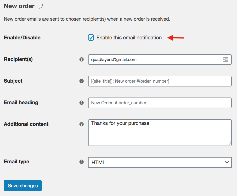 pruebe las plantillas de correo electrónico de WooCommerce: verifique la configuración
