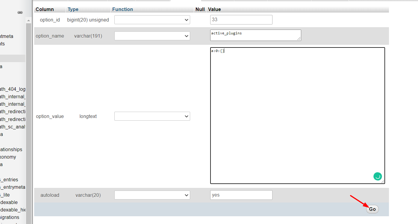 Nonaktifkan Plugin WordPress Secara Massal dari PHPMyAdmin