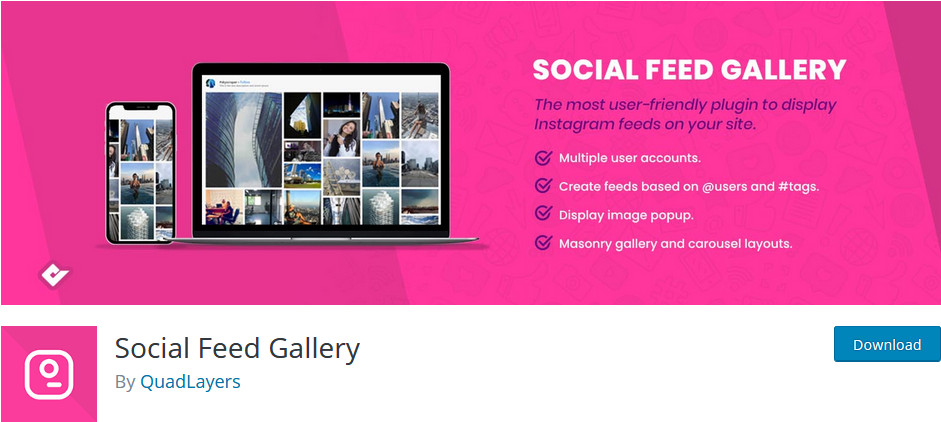 wordpress'i instagram ile entegre edin - sosyal medya galerisi eklentisi