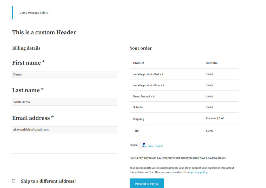ottimizza il checkout di woocommerce - dopo il checkout personalizza