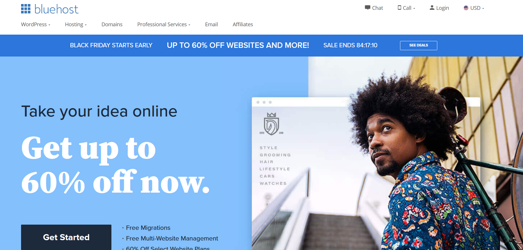 Services d'hébergement WordPress - bluehost