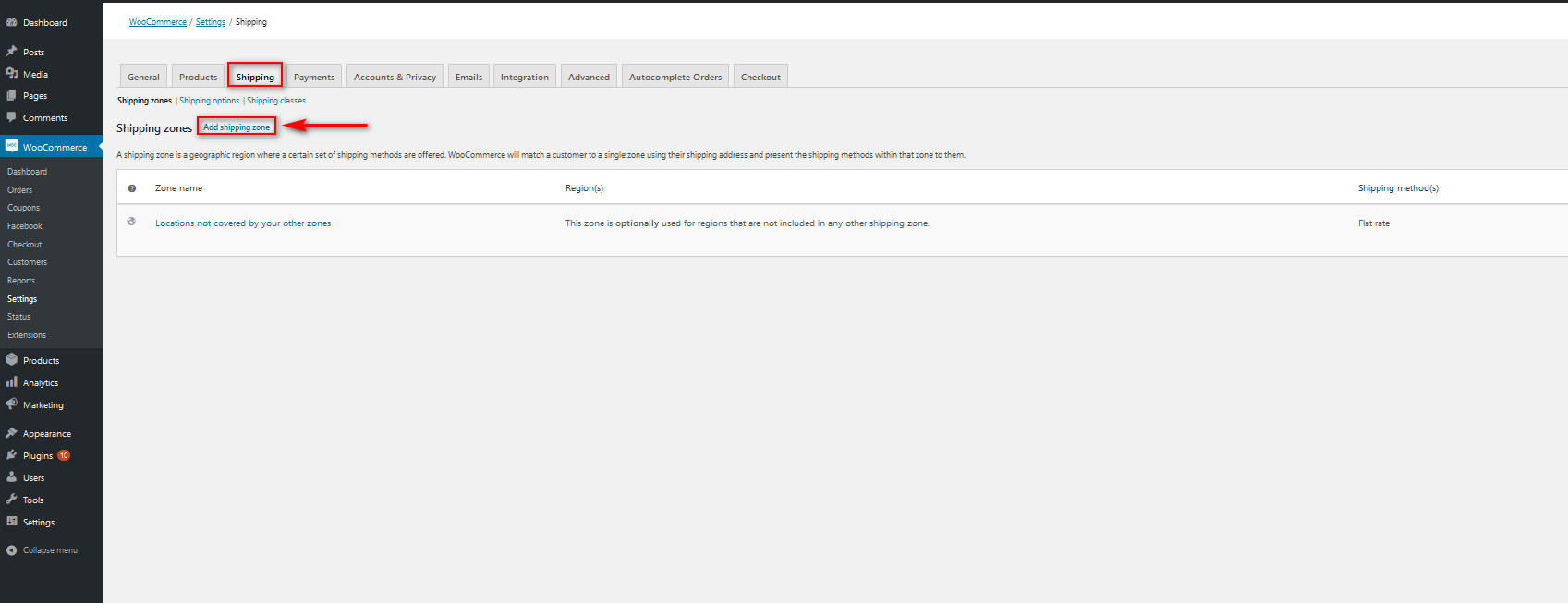 woocommerce'da gönderim adresini etkinleştir - gönderim bölgesi ekle