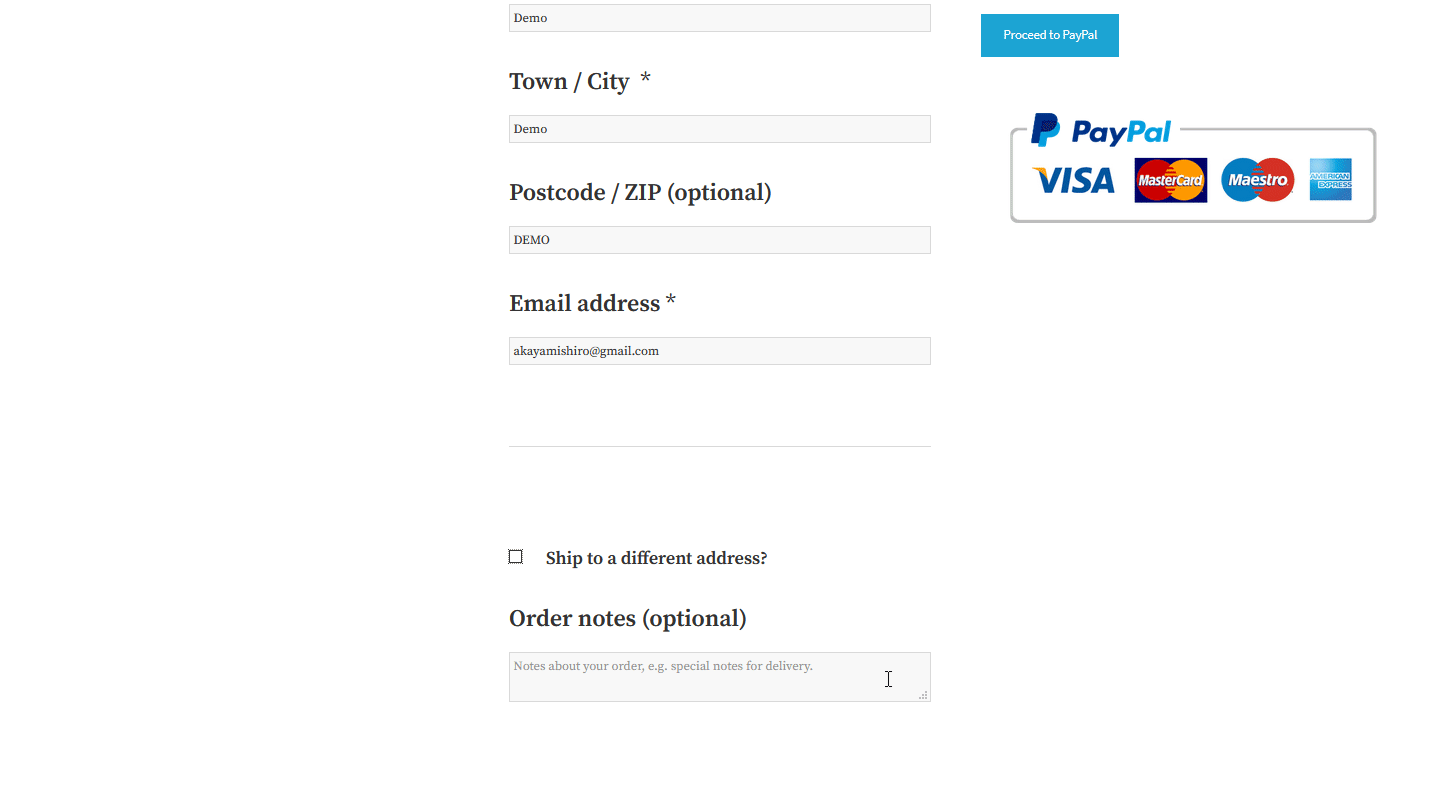 woocommerce'da gönderim adresini etkinleştir - isteğe bağlı gönderim adresi