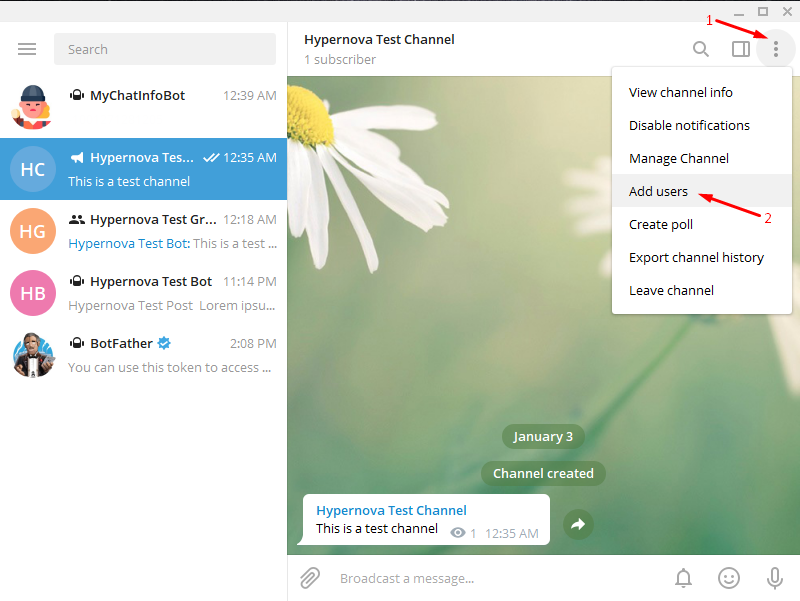 Adăugați Telegram la WordPress - Adăugați utilizatori la canal