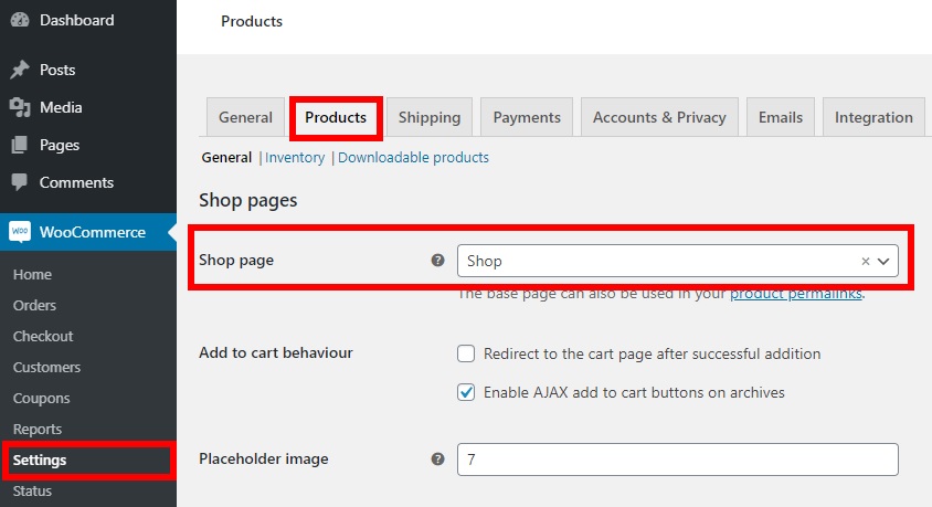 Cara Membuat Halaman WooCommerce - Dasbor WordPress