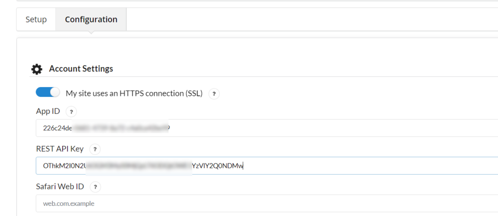 onesignal 설정 저장