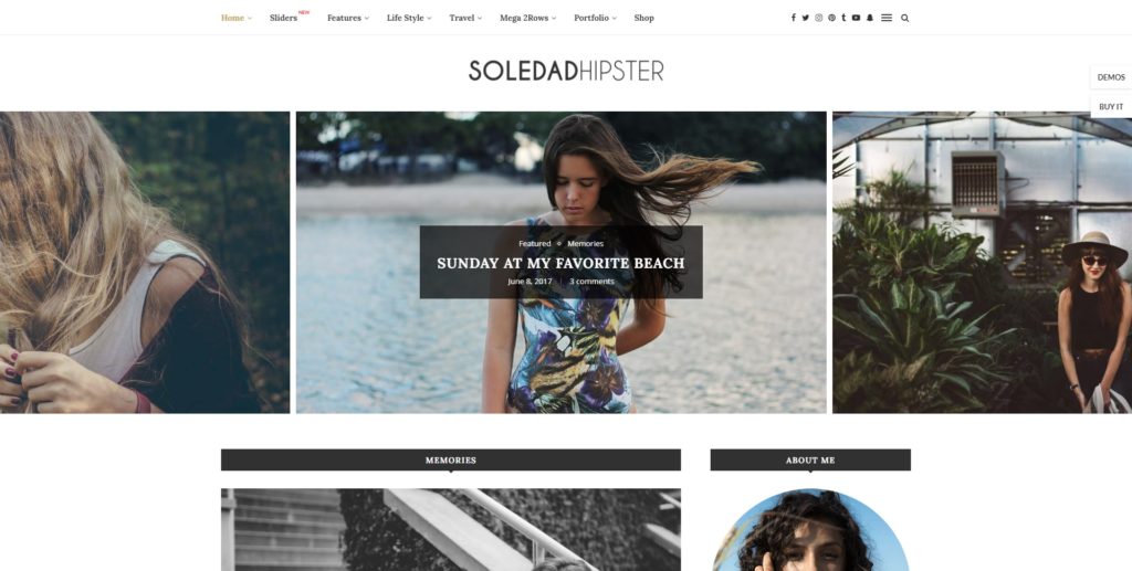 soledad meilleurs thèmes wordpress instagram