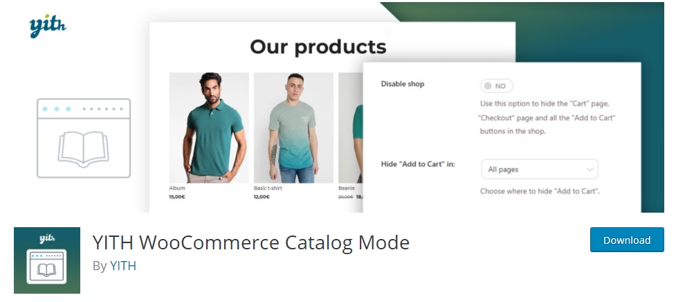 โหมดแคตตาล็อก woocommerce ของ YITH เปิดใช้งานโหมดแคตตาล็อกใน woocommerce
