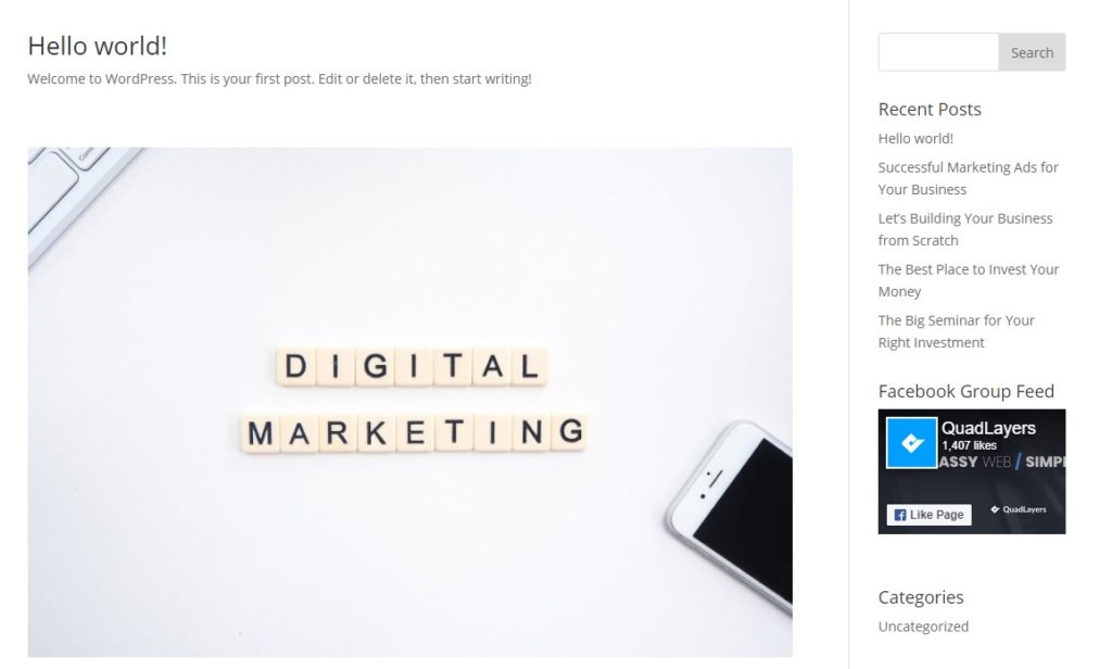แถบด้านข้าง ฟีดกลุ่ม facebook เพิ่ม ฟีดกลุ่ม facebook