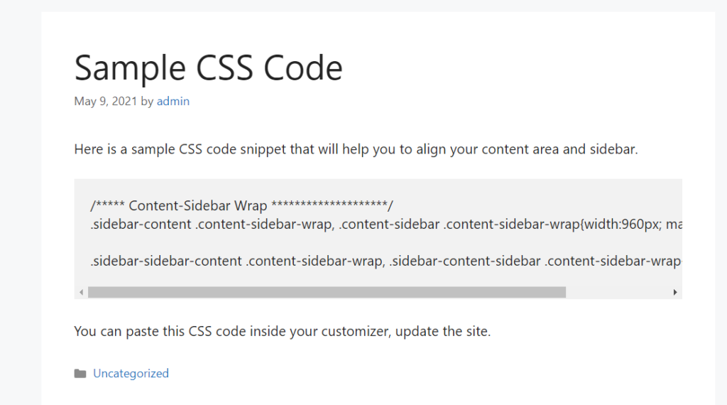 示例 CSS