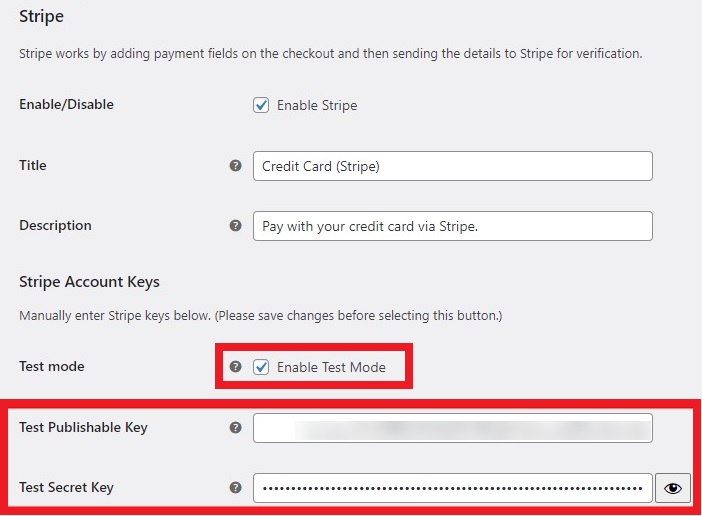 полоса тест публикуемый секретный ключ заказы woocommerce
