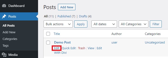 modifier le message transformer le message en page