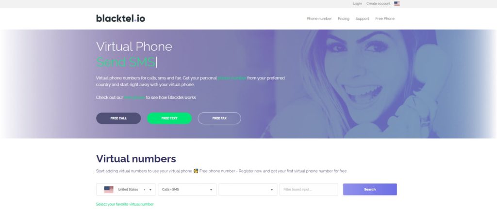 blacktel.io obtenir un numéro virtuel WhatsApp