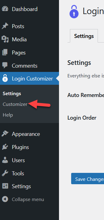 sesuaikan halaman login wordpress - penyesuai login