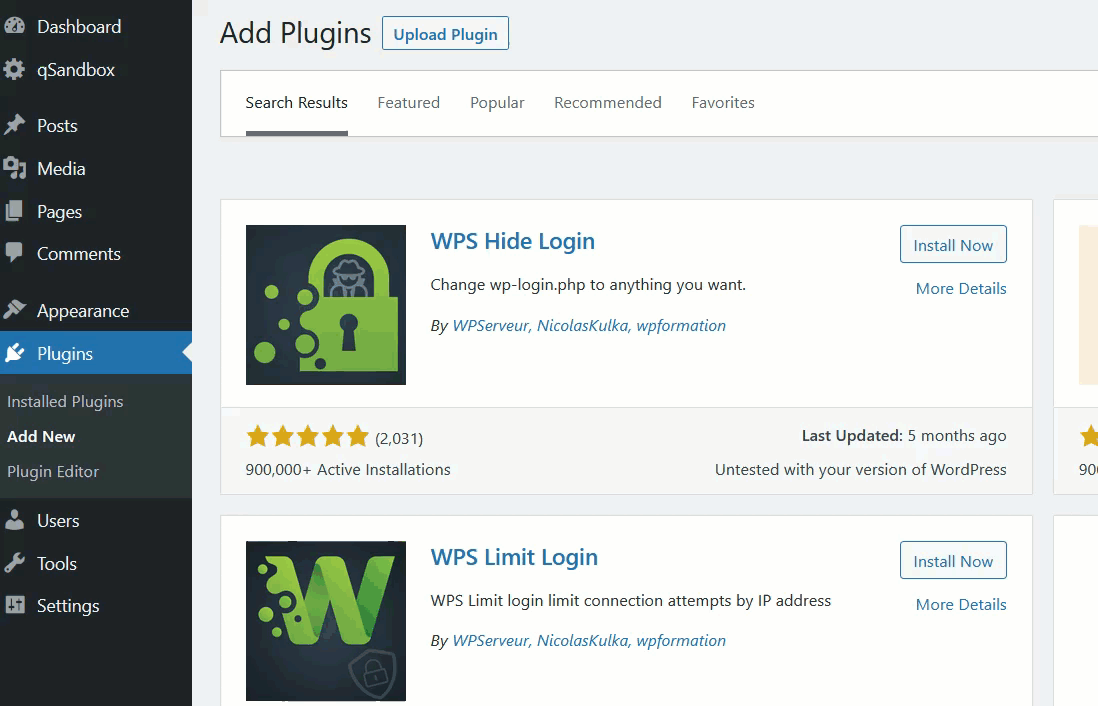 sesuaikan halaman login wordpress - instal dan aktifkan wps hide login