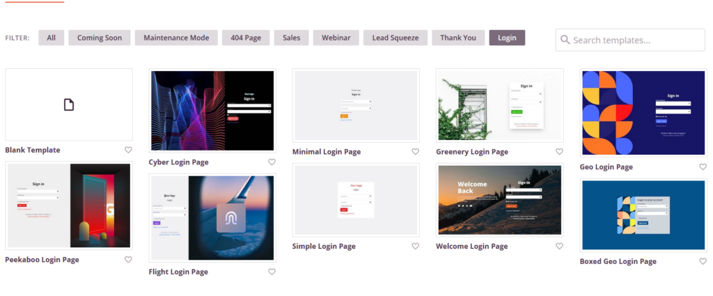 semua template login