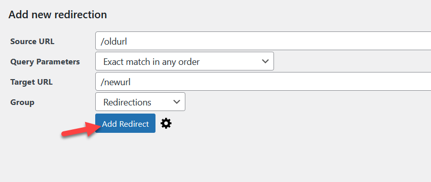 重定向 wordpress 页面 - 添加新的重定向