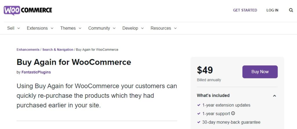 woocommerce를 위해 다시 구매 woocommerce에서 반복 주문