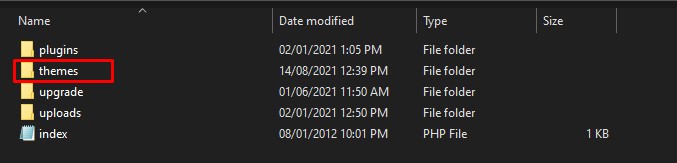 テーマフォルダWordPress-FTP