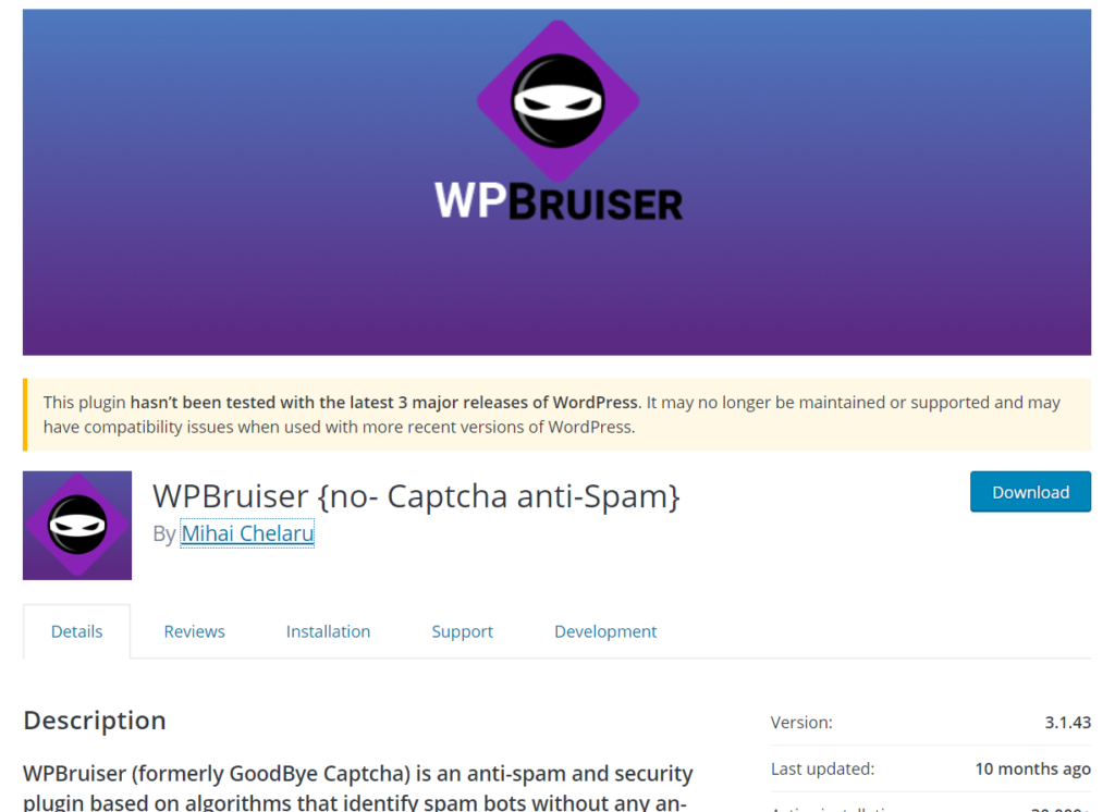 wpbruiser ปลั๊กอินเวิร์ดเพรส