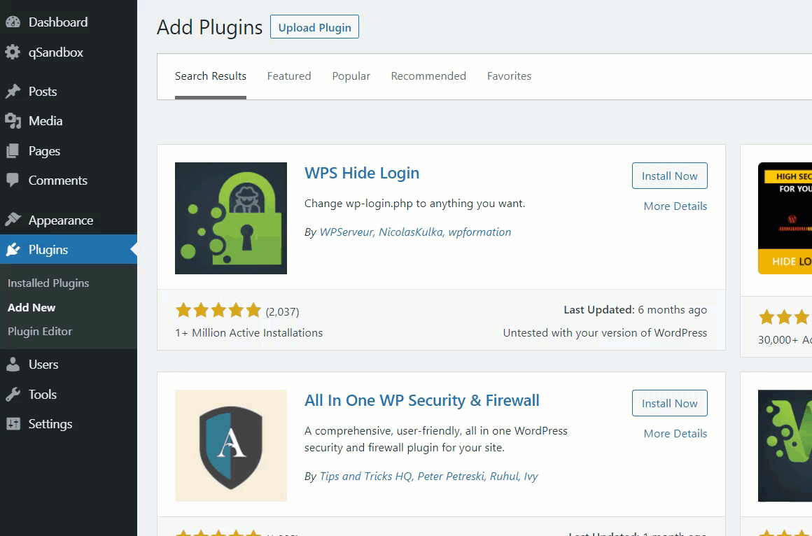 更改 WordPress 登录页面 URL - 安装 wps 隐藏登录插件