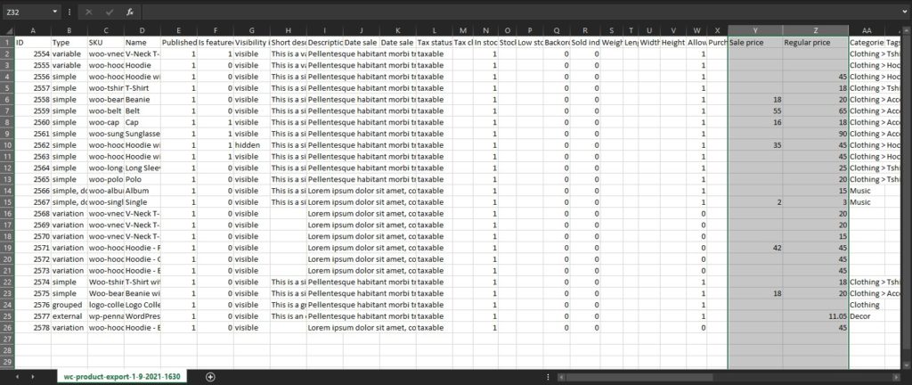 編輯 CSV 文件以批量更新價格