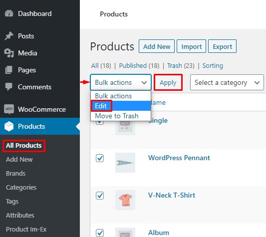 如何批量更改 WooCommerce 價格 - WC 默認