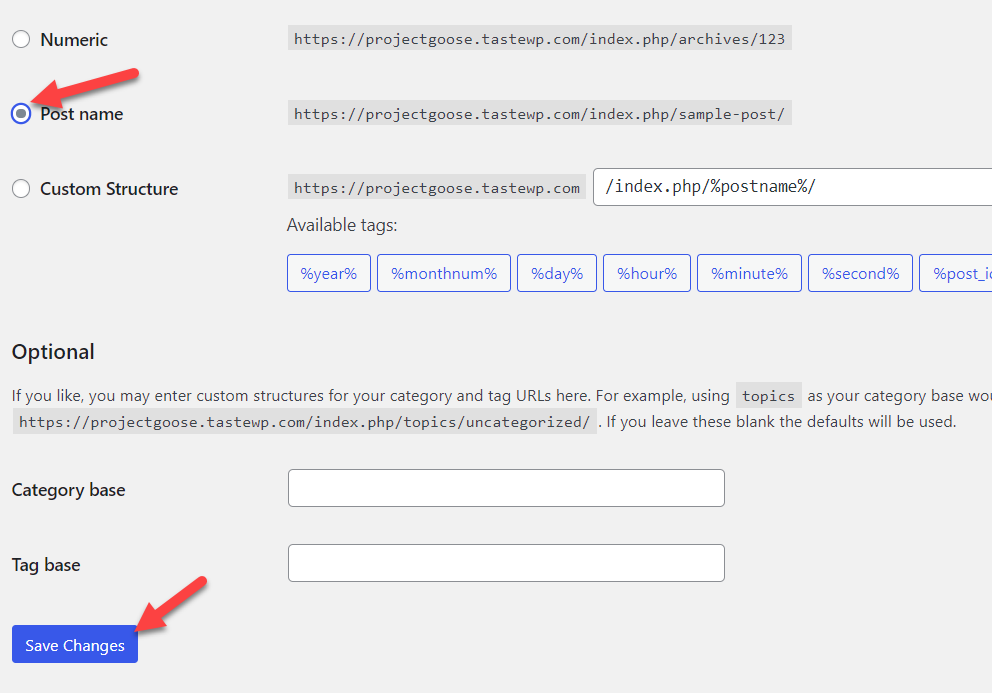 wordpress 永久鏈接不起作用 - 帖子名稱結構