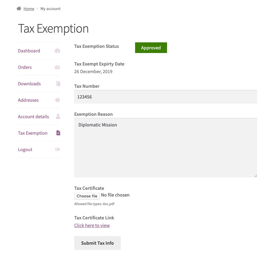 免税形式 woocommerce 免税