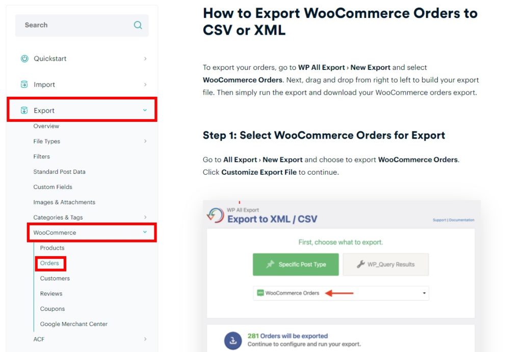 文件 woocommerce 订单导出