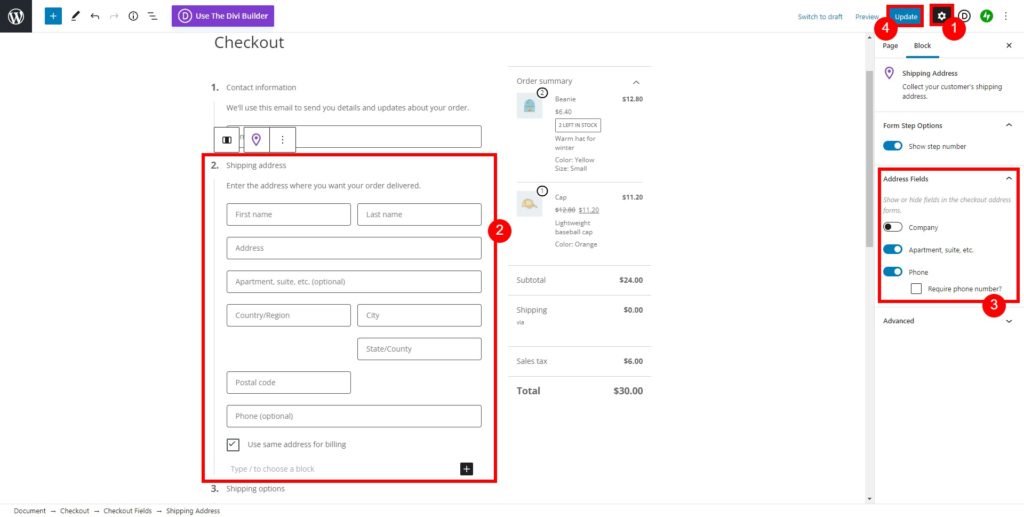 woocommerce 阻止 阻止設置使 woocommerce 結帳像 shopify