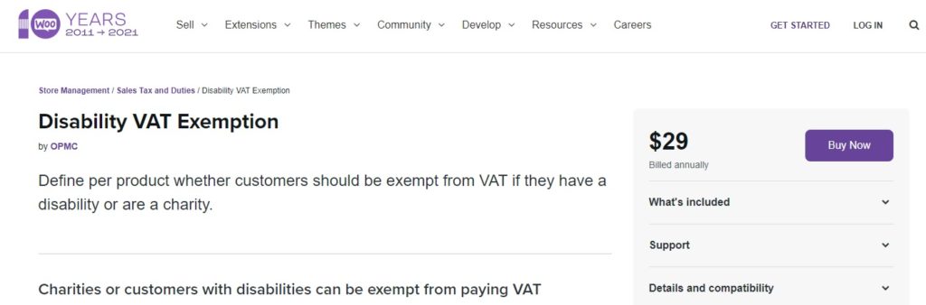 殘疾增值稅豁免 woocommerce 免稅插件