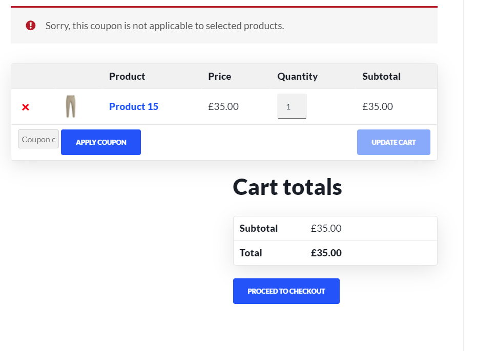استبعاد منتج woocommerce من القسائم - المنتج المستبعد