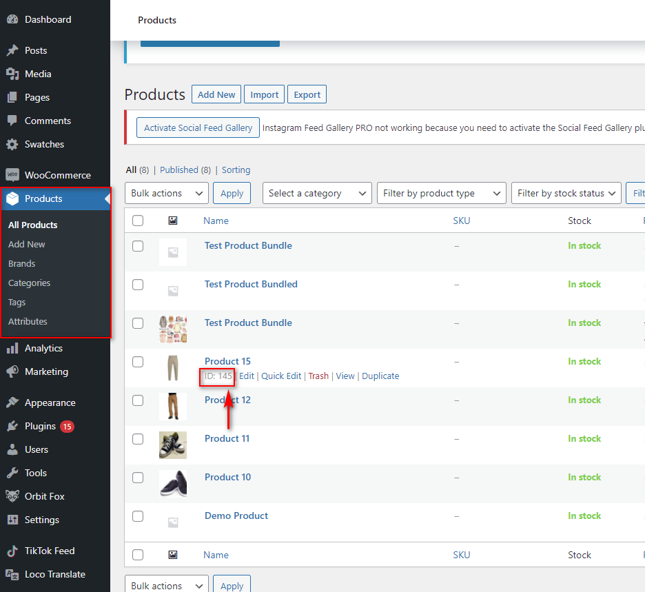 استبعاد منتج woocommerce من القسائم - معرف المنتج