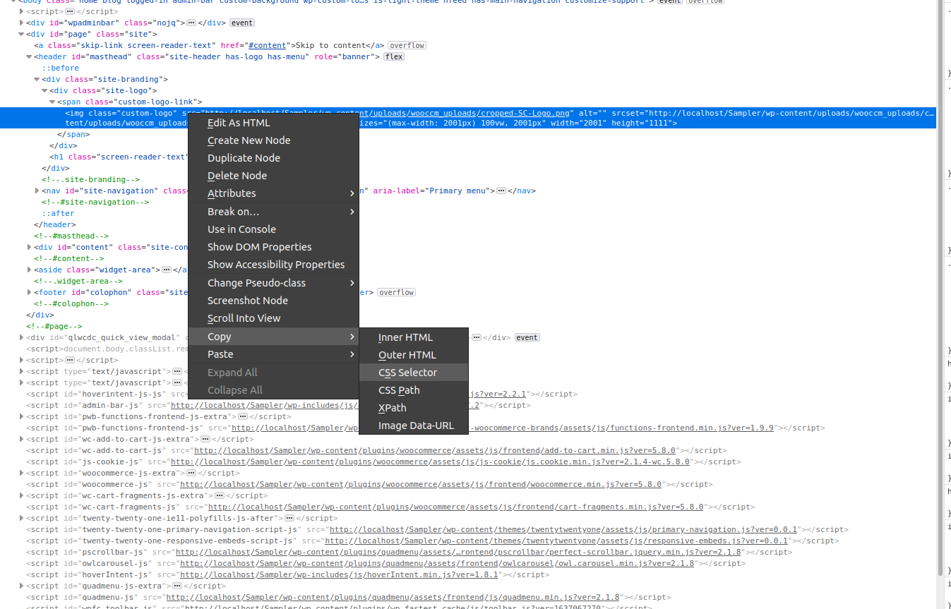 كيفية تطبيق CSS باستخدام أداة مطور المتصفح