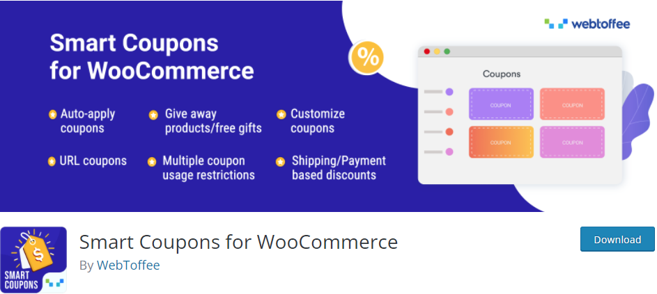 إضافات قسيمة woocommerce - كوبونات ذكية