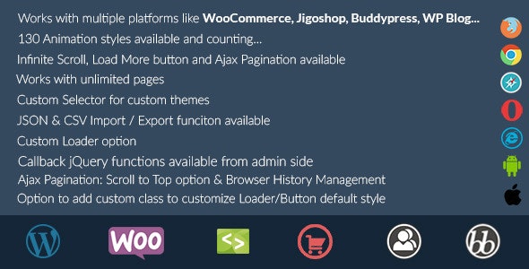 Animated Infinite Scroll Plugin لـ WordPress