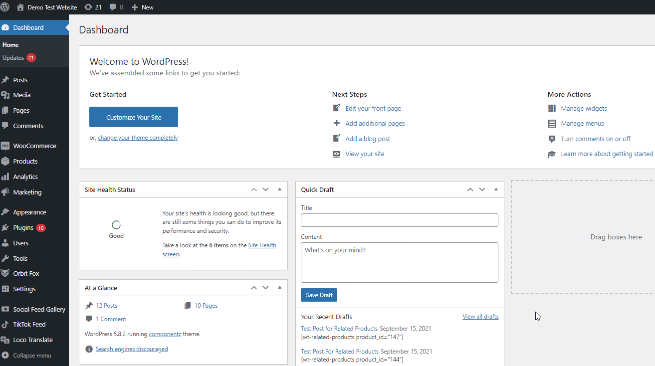 mostra le categorie nella pagina del negozio woocommerce - Catalogo prodotti WC dashboard