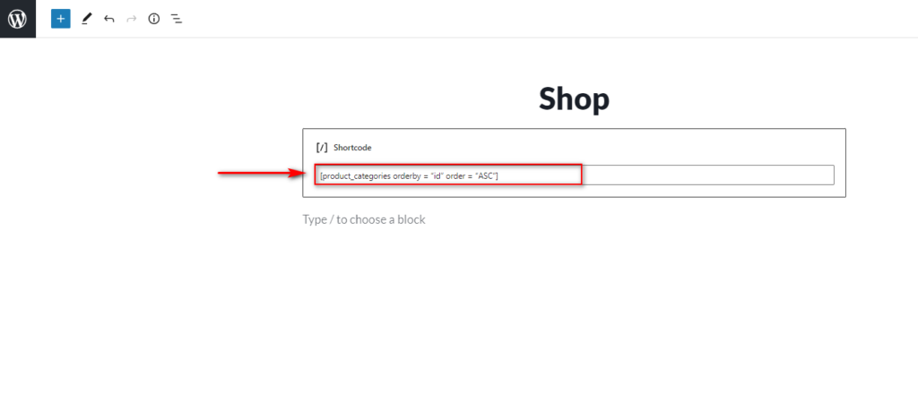 mostra le categorie sulla pagina del negozio woocommerce - shortcode personalizzato