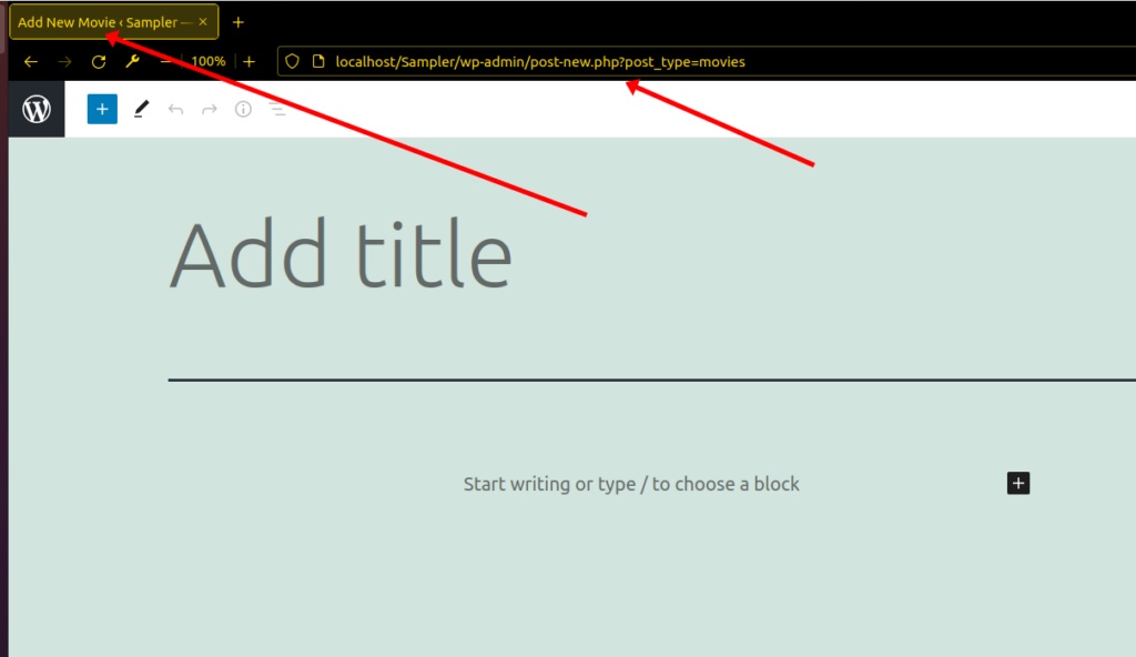 URL типа сообщения создать пользовательские типы сообщений WordPress