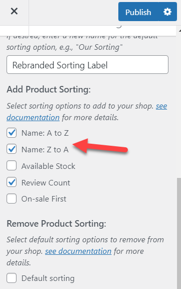 添加新的排序選項對 woocommerce 產品進行排序