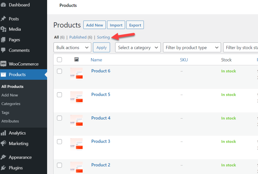 對 woocommerce 產品進行排序 - woocommerce 排序